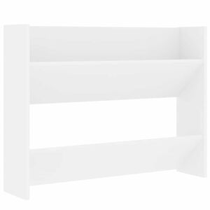 vidaxl V&auml;ggmonterat skost&auml;ll vit 80x18x60 cm konstruerat tr&auml;