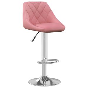 vidaXL Barstol rosa sammet