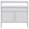 vidaXL Barbord med 2 bordsskivor vit 130x40x120 cm