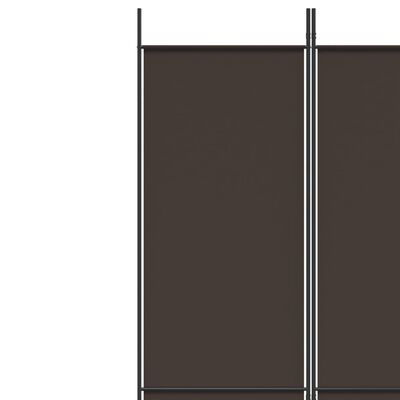 vidaXL Rumsavdelare 3 paneler 150x220 cm brun tyg