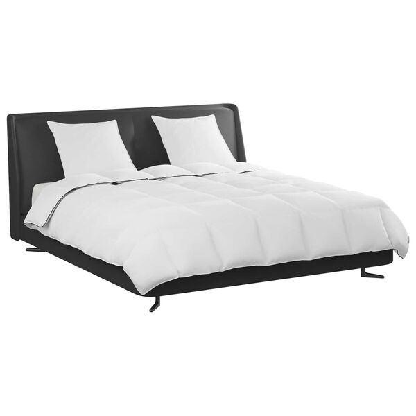 vidaXL Vinter T&auml;cke med kudde 3 pcs Vit Dunfj&auml;der