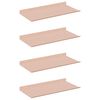 vidaXL Flytande hylla V&auml;ggmonterad 4 pcs Rosa 40 x 18 x 2,5 cm St&aring;l