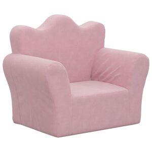 vidaXL Barnsoffa rosa mjuk plysch