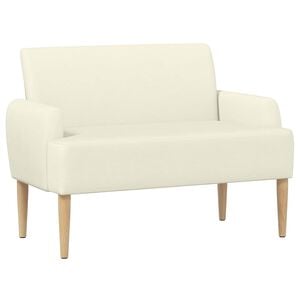 vidaXL Loveseat med knapprapport Gr&auml;ddvit 116 x 67 x 81 cm
