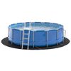 vidaXL Bottenmatta för pool Svart Ø 366 cm Polyester geotextil