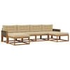 vidaXL Utomhussoffset 6 st Naturlig och Beige