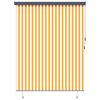 vidaXL Rullgardin Randig Vit och Orange 200 x 250 cm Tyg och Aluminium