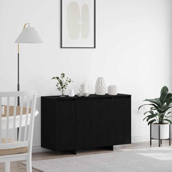 vidaXL Sideboard Svart ek 120 x 41 x 75 cm Konstruerat tr&auml;