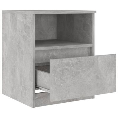 vidaXL Sängbord betonggrå 40x40x50 cm spånskiva