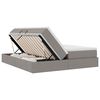 vidaXL F&ouml;rvaringss&auml;ng med madrass Taupe 200 x 200 cm Polyester