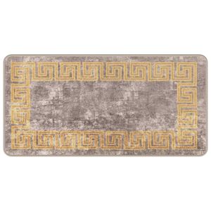 vidaXL Mattl&ouml;pare MARSA Gr&aring; och Guld 50 x 100 cm Polyester och PVC