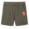 vidaXL Kids'Shorts with Drawstring Dark Khaki 140 Khaki 140