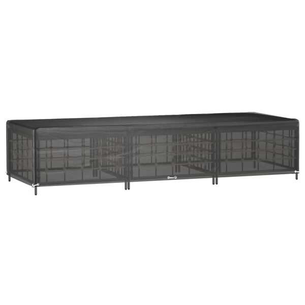 vidaXL Överdrag för solsäng 12 öljetter 205x75x40 cm polyeten