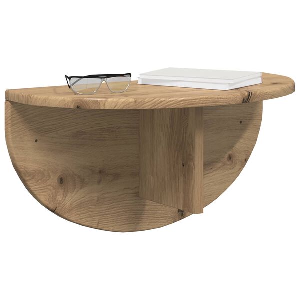 vidaXL V&auml;gg hylla Artisan Ek 48 x 24 x 24 cm Konstruerat tr&auml;