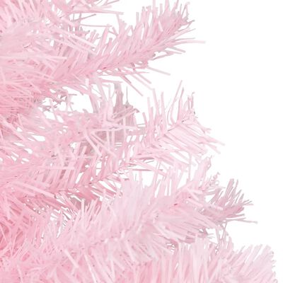 vidaXL Plastgran med fot rosa 240 cm PVC