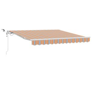 vidaXL Utdragbar markis Flerf&auml;rgsdesign 300 x 250 cm Polyester