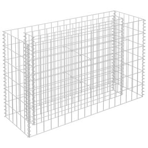 vidaXL Planteringsgabion upph&ouml;jd galvaniserat st&aring;l 90x30x60 cm