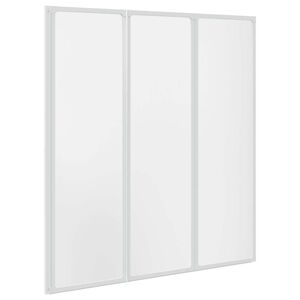 Duschv&auml;gg vikbar Vit 3-paneler 141x132 cm