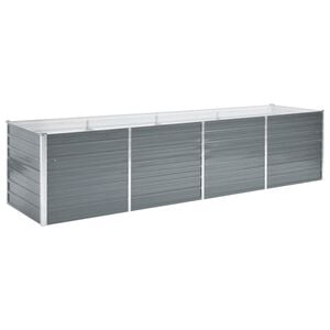 vidaXL Odlingsl&aring;da upph&ouml;jd galvaniserat st&aring;l 320x80x77 cm gr&aring;