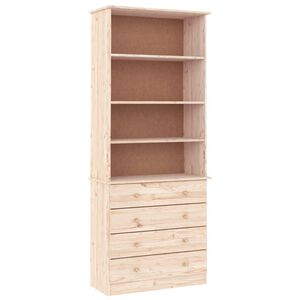 vidaXL Bokhylla med l&aring;dor ALTA 77x35x186,5 cm massiv furu