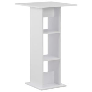 vidaXL Barbord vit 60x60x110 cm