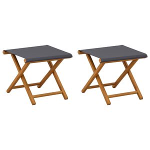 vidaXL Deck Chair 2 st Massiv Eukalyptus Tr&auml; Gr&aring;