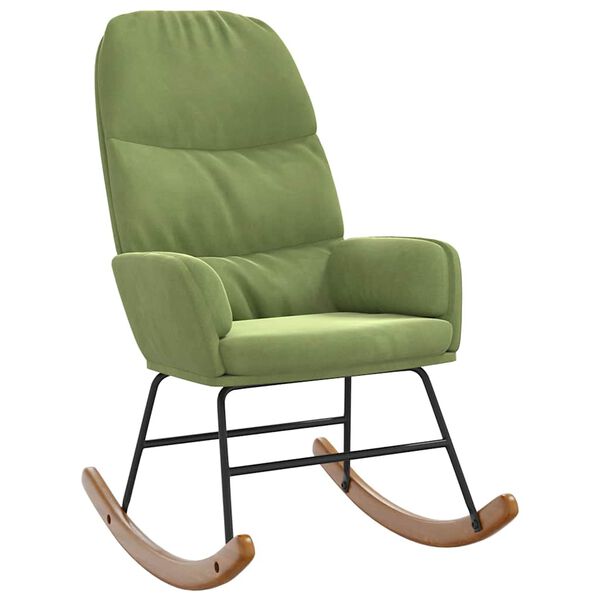 vidaXL Gungstol ljusgr&ouml;n sammet