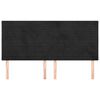 vidaXL Sänggavel svart 160x5x118/128 cm sammet