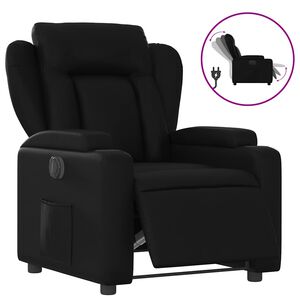 vidaXL Elektrisk reclinerf&aring;t&ouml;lj svart konstl&auml;der