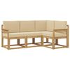 vidaXL Utomhussoffset 4 st Vit och Beige