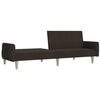 vidaXL B&auml;ddsoffa 2-sits med fotpall m&ouml;rkbrun tyg