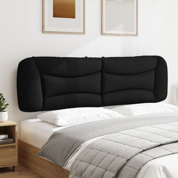 vidaXL Headboard Cushion "Hvar" Black 180 cm Fabric