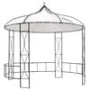 vidaXL Paviljong 300x290 cm vit rund