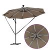 vidaXL Cantilever bananparasol Taupe 294 x 294 x 248 cm