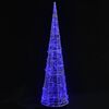 vidaXL Ljuskon LED pyramid akryl bl&aring; 120 cm
