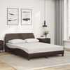 vidaXL Bed with Mattress "Dover" Brown 120x200 cm Faux Leather