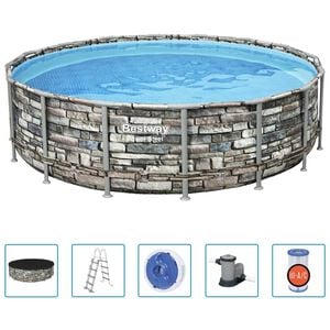 Bestway Pool med tillbeh&ouml;r Power Steel 488x122 cm