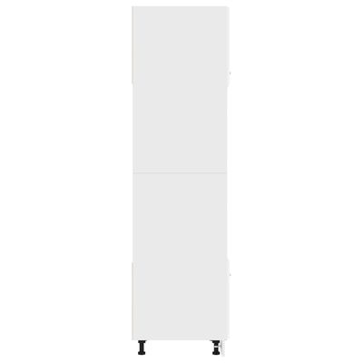 vidaXL Köksskåp för mikrovågsugn vit högglans 60x57x207 cm spånskiva