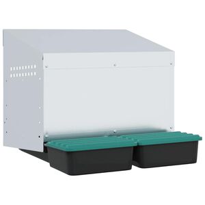 vidaXL H&ouml;nsholk med 2 fack V&auml;ggmonterad galvaniserad st&aring;l