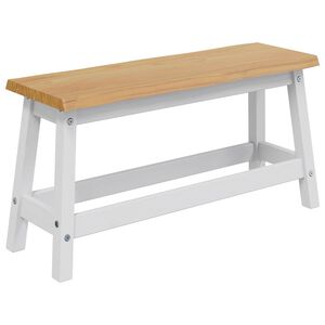 VidaXL Matb&auml;nk EKAI Vit 91,5 x 29 x 45,5 cm Massiv furu