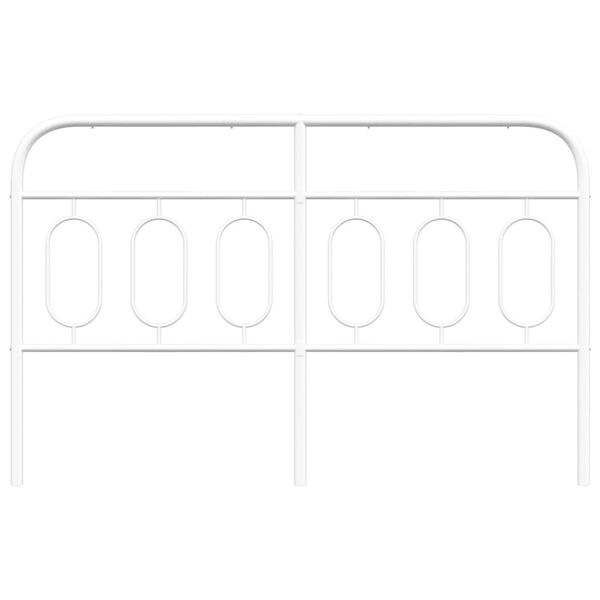 vidaXL Huvudgavel metall vit 140 cm