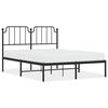 vidaXL S&auml;ngram med huvudgavel metall svart 140x190 cm