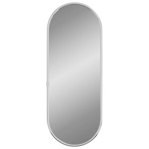 vidaXL V&auml;ggspegel silver 40x15 cm oval