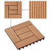 vidaXL Terrassplattor 11 pcs Teak 30 x 30 cm WPC