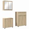 vidaXL Badrumsm&ouml;belset 3 st Sonoma-ek 72,5 x 36,5 x 100 cm
