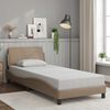 vidaXL Bed Frame "Dover" Cappuccino 90x190 cm Faux Leather