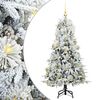 vidaXL Plast Hingad Julgran med 150 LED-lampor Vit 150 cm PE och PVC