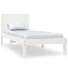 vidaXL S&auml;ngram utan madrass vit 100x200 cm massiv furu