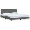 vidaXL Bed Frame without Mattress Dark Grey 180x200 cm Fabric