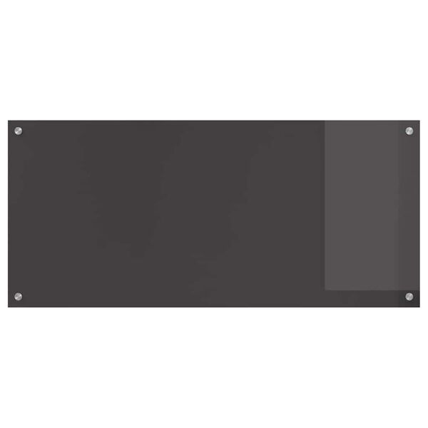 vidaXL Köksplånbak 2 pcs Mörkgrå 110 x 50 cm härdat glas